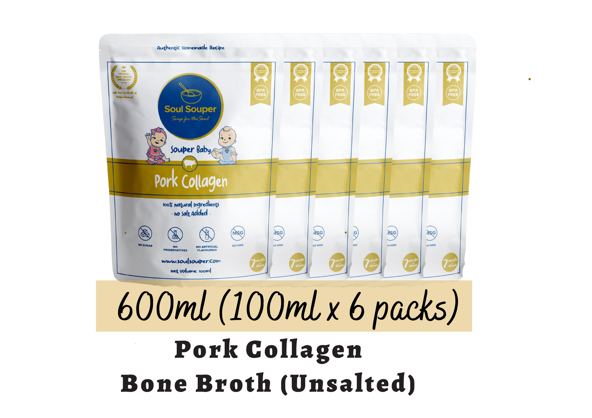 (7m+) Souper Baby (Unsalted) - 600ml (100ml x 6 packs)_6