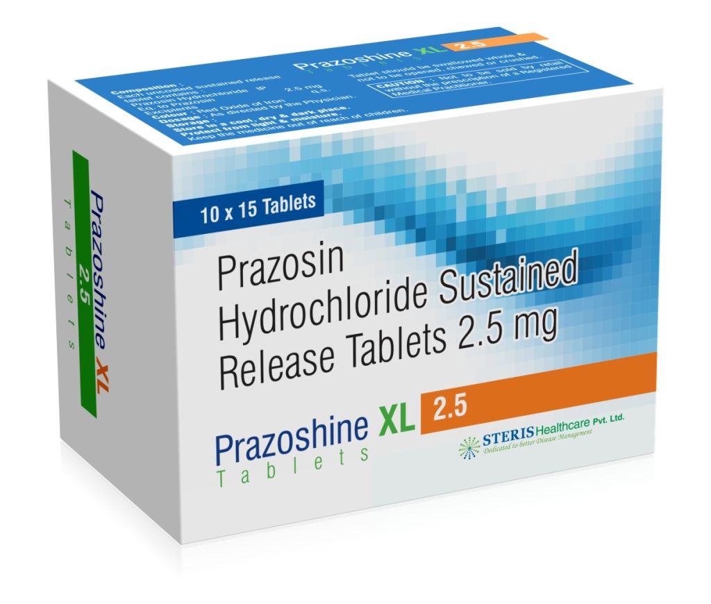 Prazosin Sustained Release Tablet 2.5 Mg Tablet_0