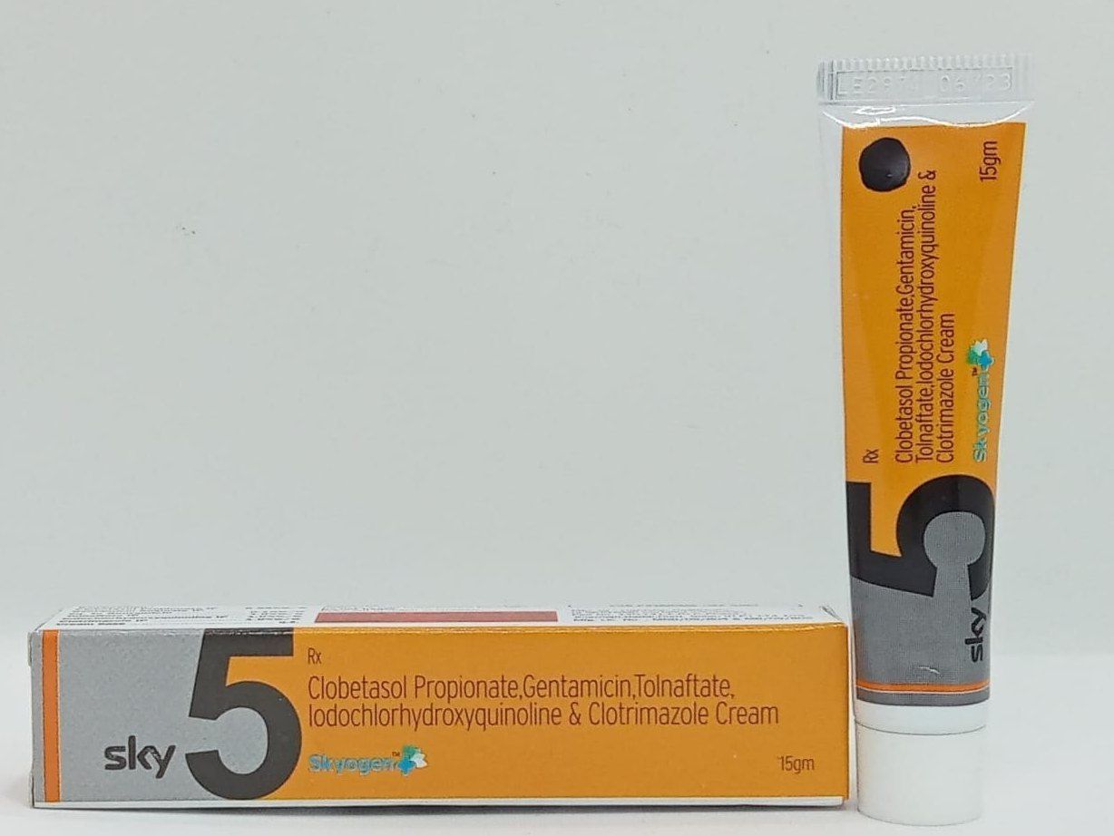 Clobetasol Propionate 0.05% W/W + Gentamicin 0.10% W/W + Tolnaftate 1% W/W + Iodochlorhydroxyquinoline 1% W/W & Clotrimazole 1% W/W Cream 0.05% Cream_0