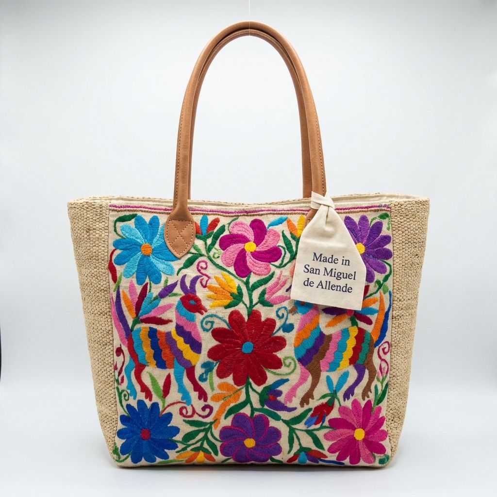 Bolso Bordado Tenango / Tenango Embroidered Tote_0