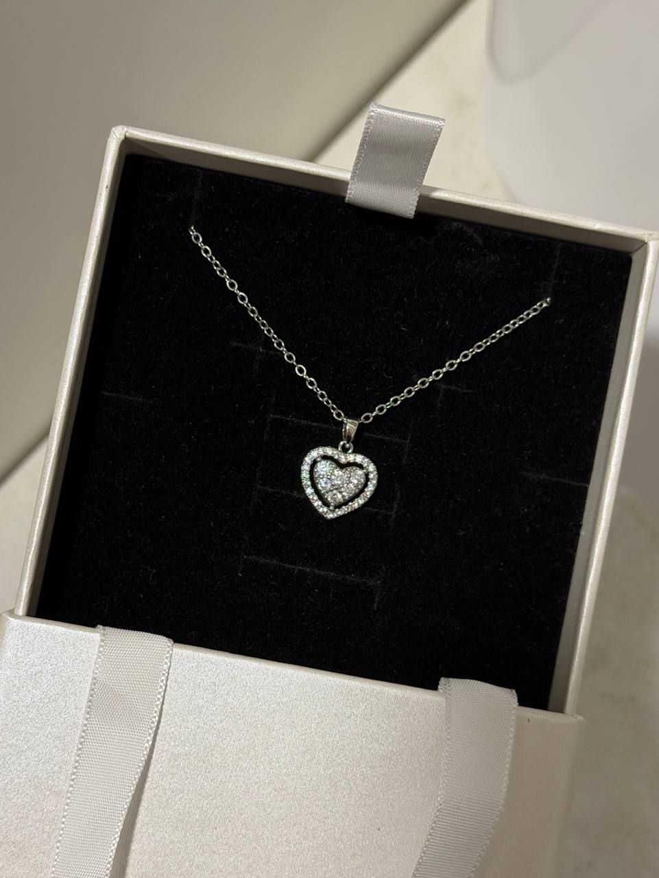 Colier inimă inox  _0