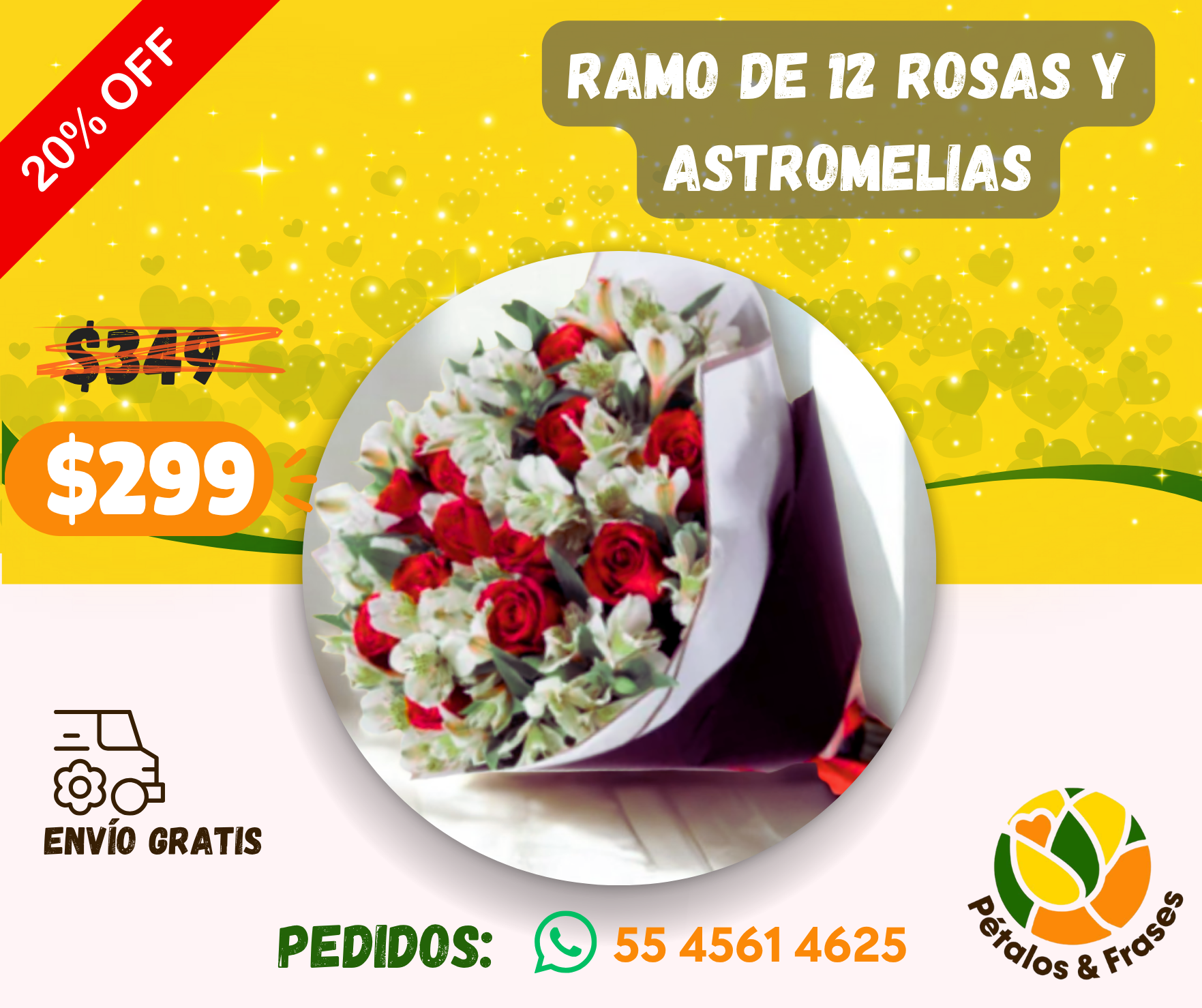 Ramo de 12 rosas y astromelias_0
