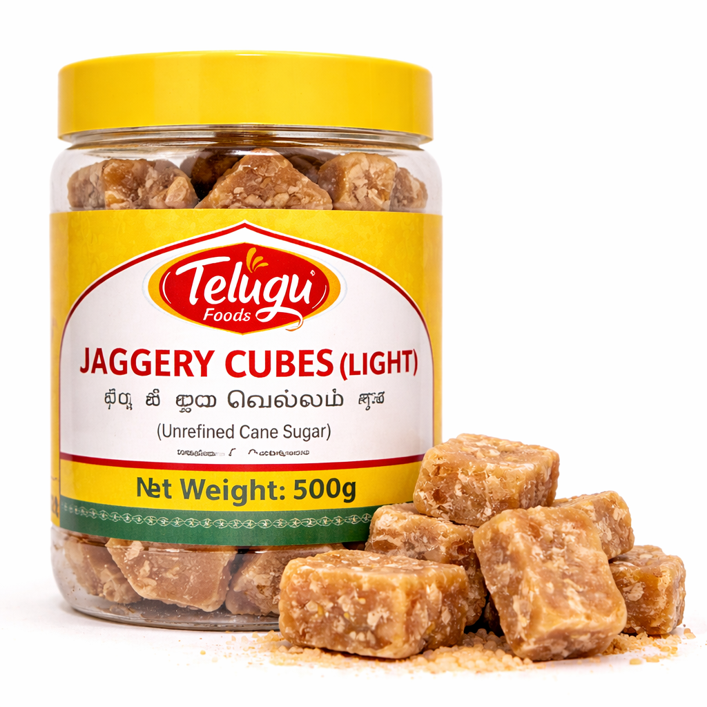 Telugu Foods Jaggery Cubes 500g_0