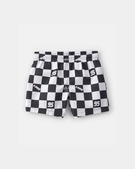 Toddler Boy ©Disney/Pixar Cars Swim Trunks - Black/White_1