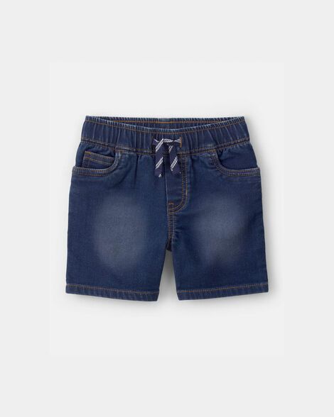 Toddler Boy Denim Drawstring Shorts - Dark Wash_0