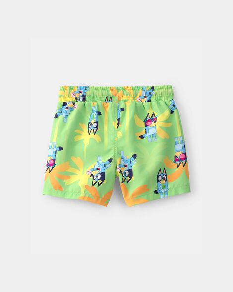 Toddler Boy Bluey™ Swim Trunks - Green_1