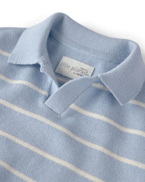 Baby Boy 2-Piece Organic Cotton Top & Short Set in Stripes_1