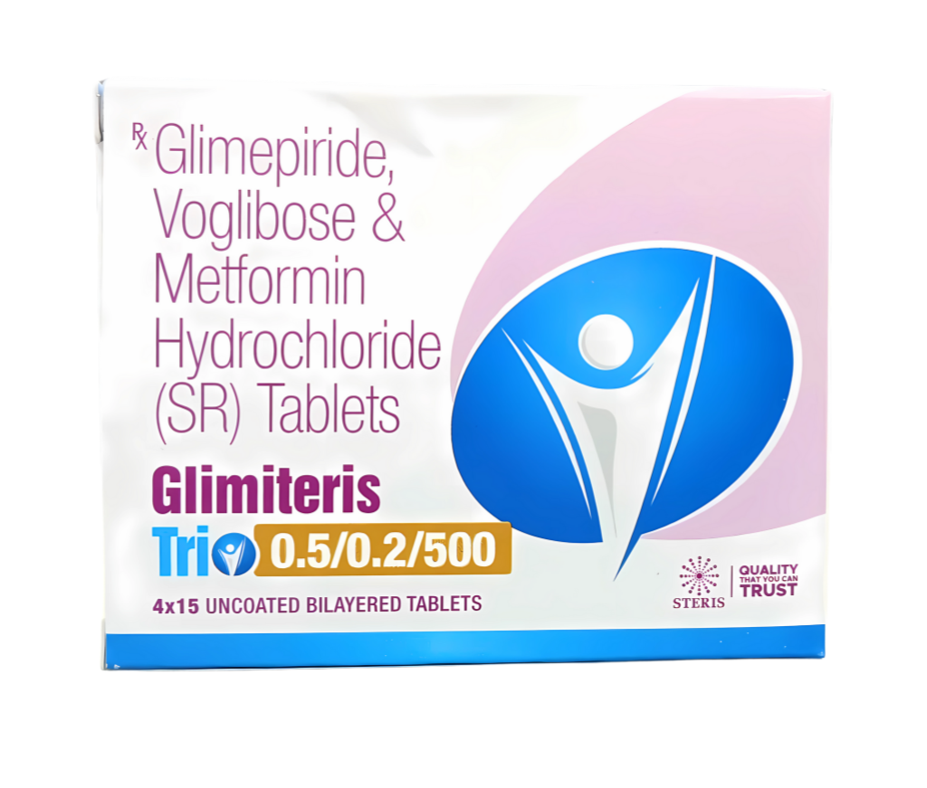 Metformin Hydrochloride (Prolonged Release) + Glimepiride + Voglibose Tablets 500 Mg Tablet_0