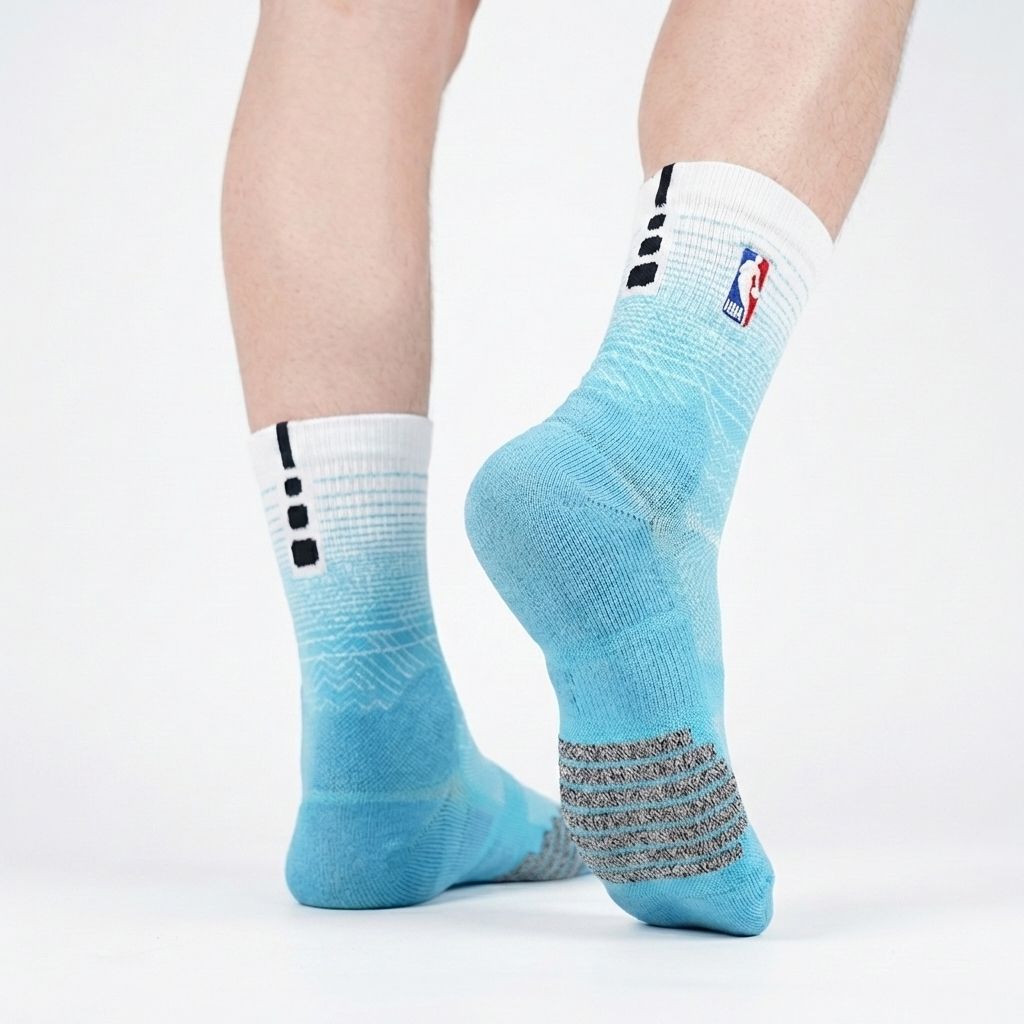 [10254] - Men’s Breathable Cushioned Sole Crew Socks– Sweat Absorbent, Breathable & All-day Comfort _2