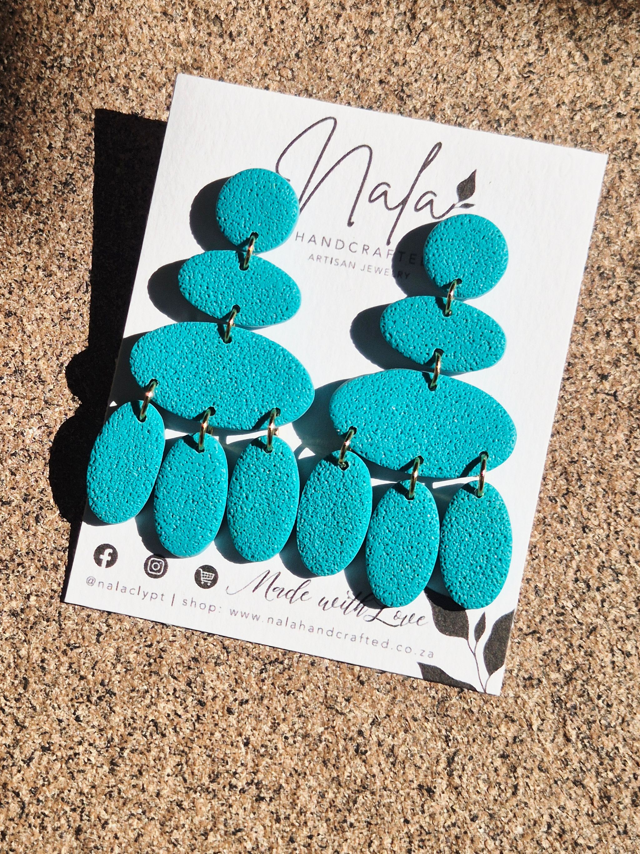 Turq oval chandelier_0