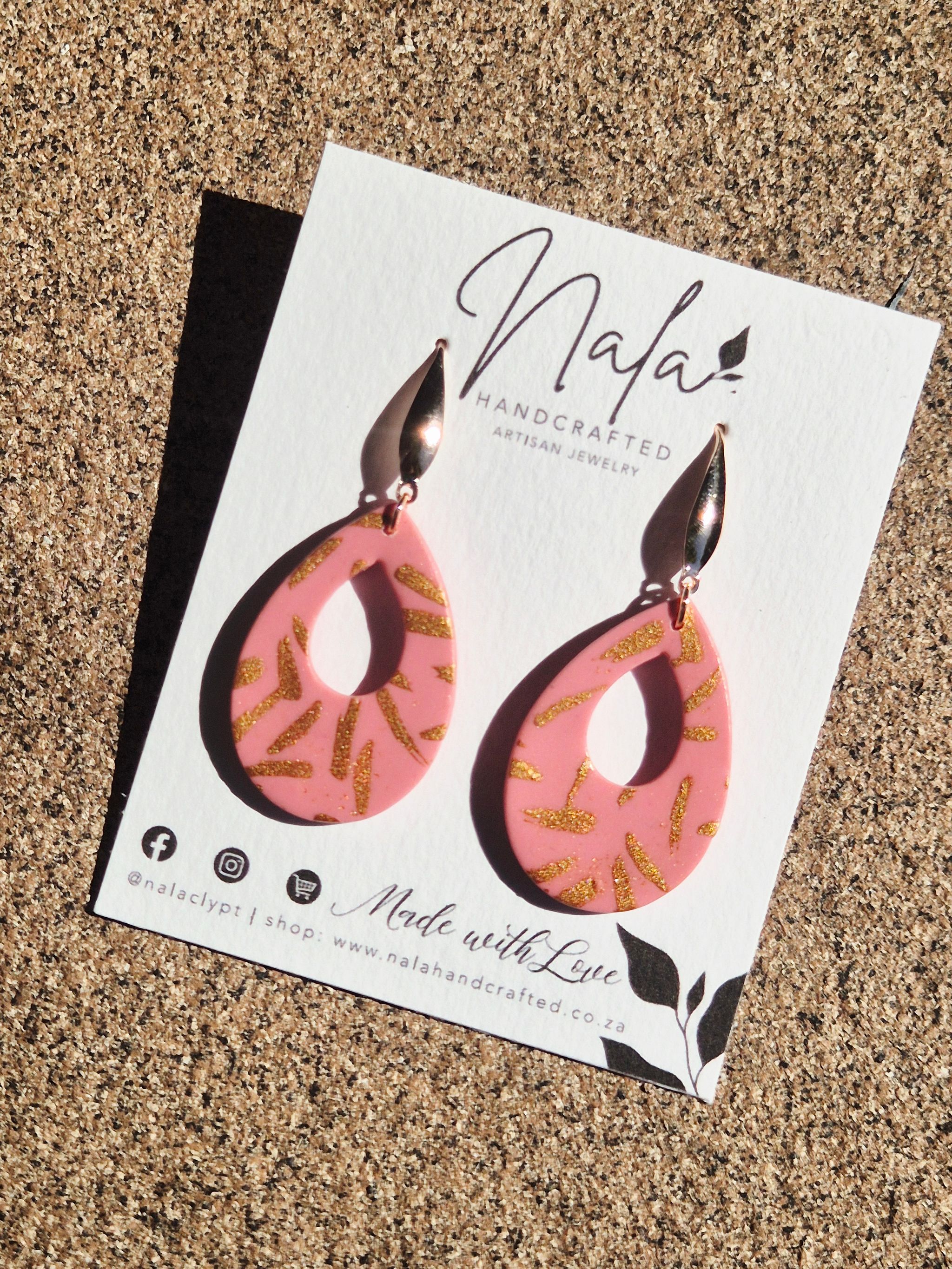 Pink & Rose Gold teardrop_0