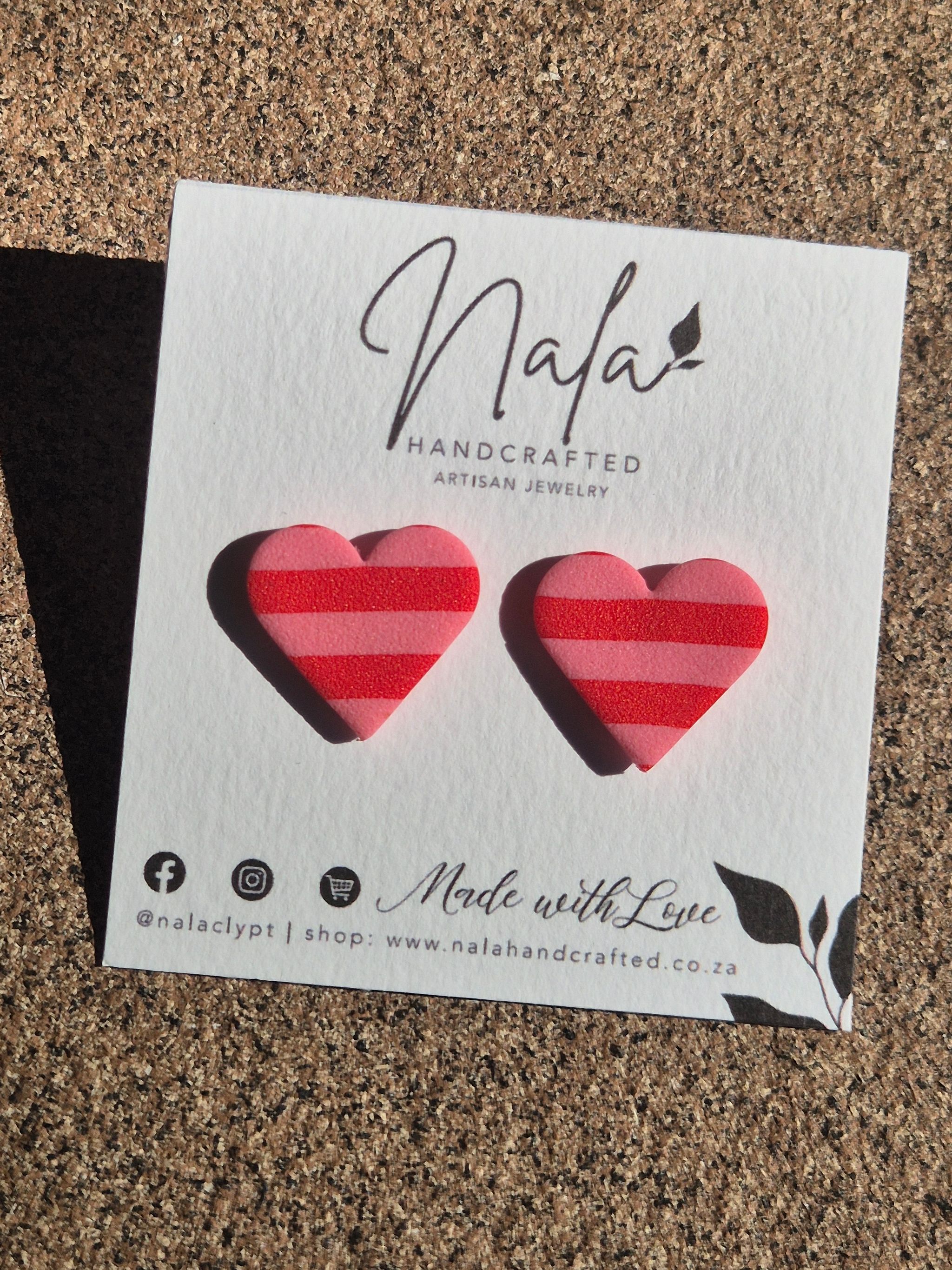 Stripey hearts midi stud_0