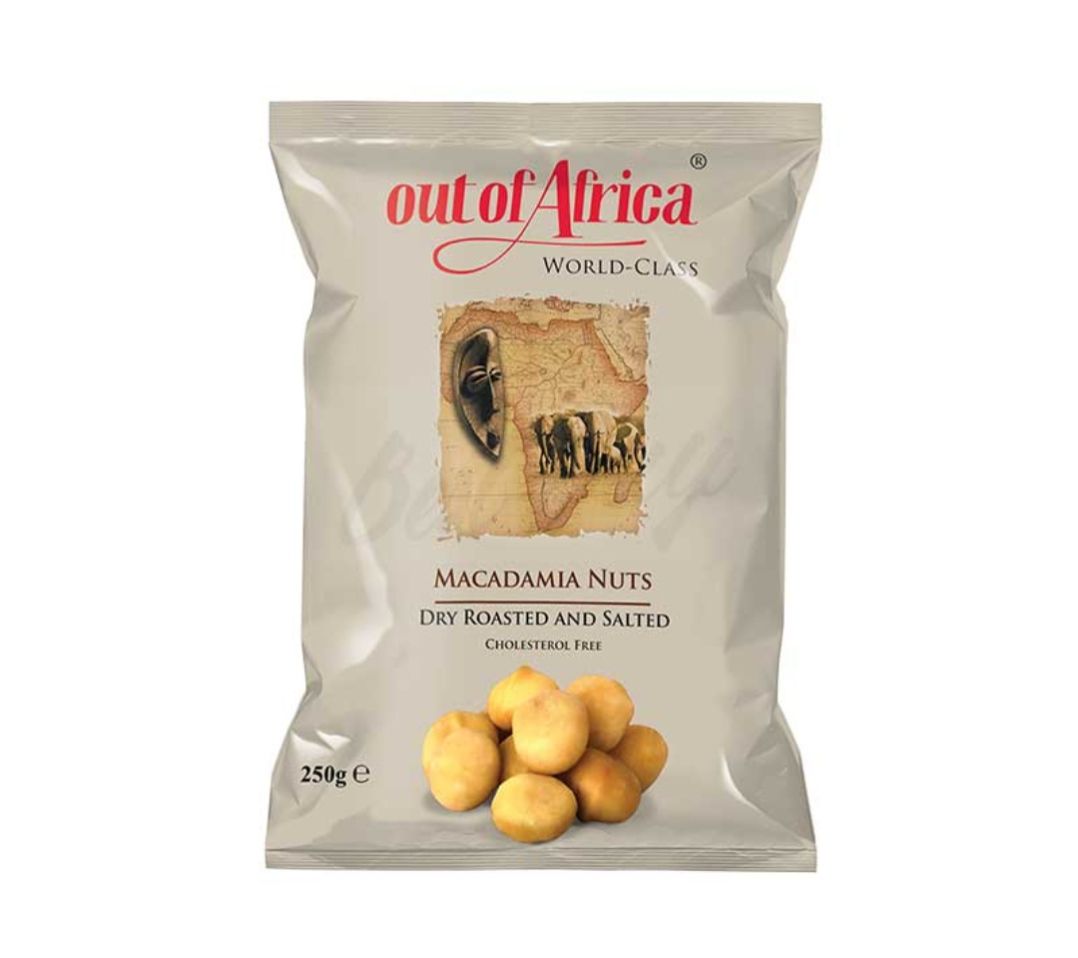 Out of africa macadamia kernels dry roasted and salted 250g_0