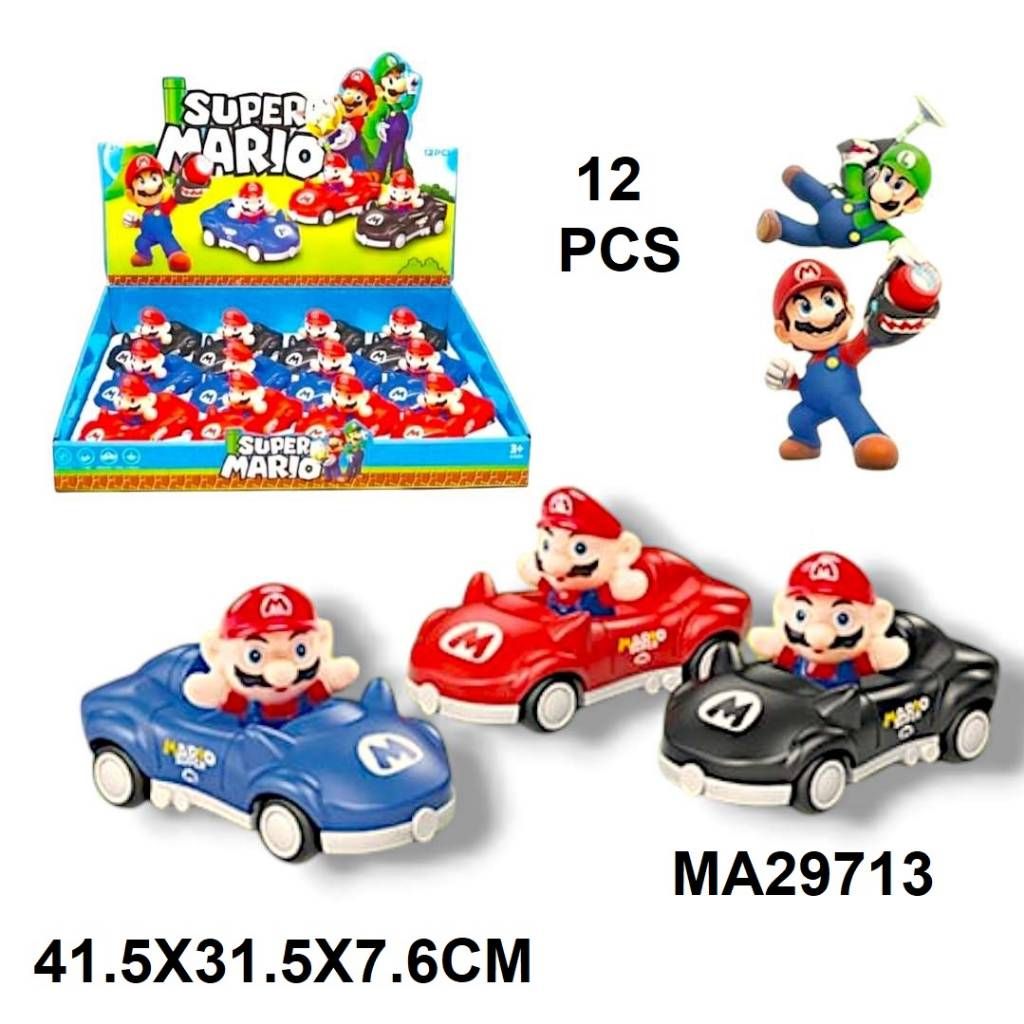 MARIO PULL BACK CAR '' 12PCS '' _0