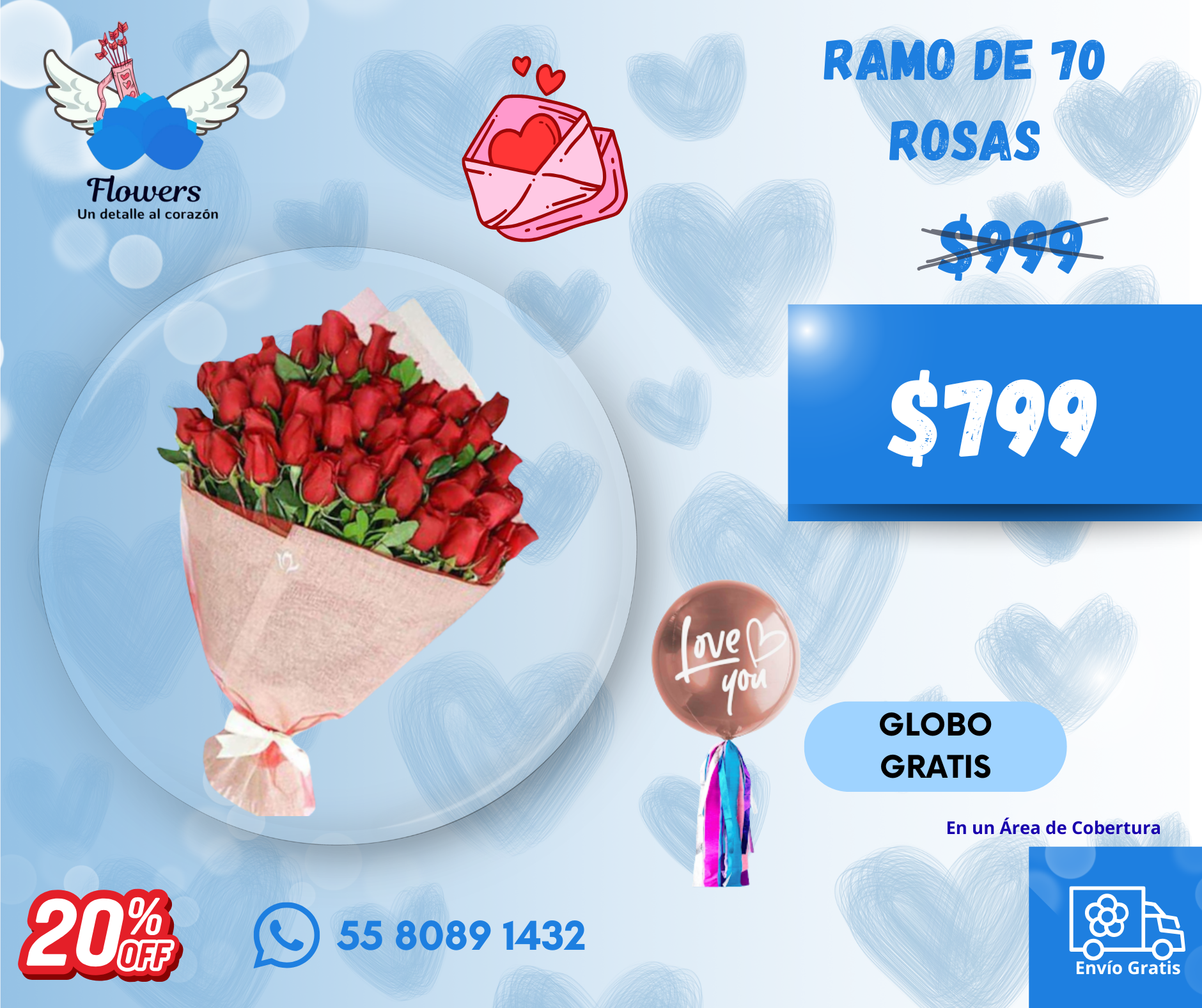 Ramo de 70 rosas_0
