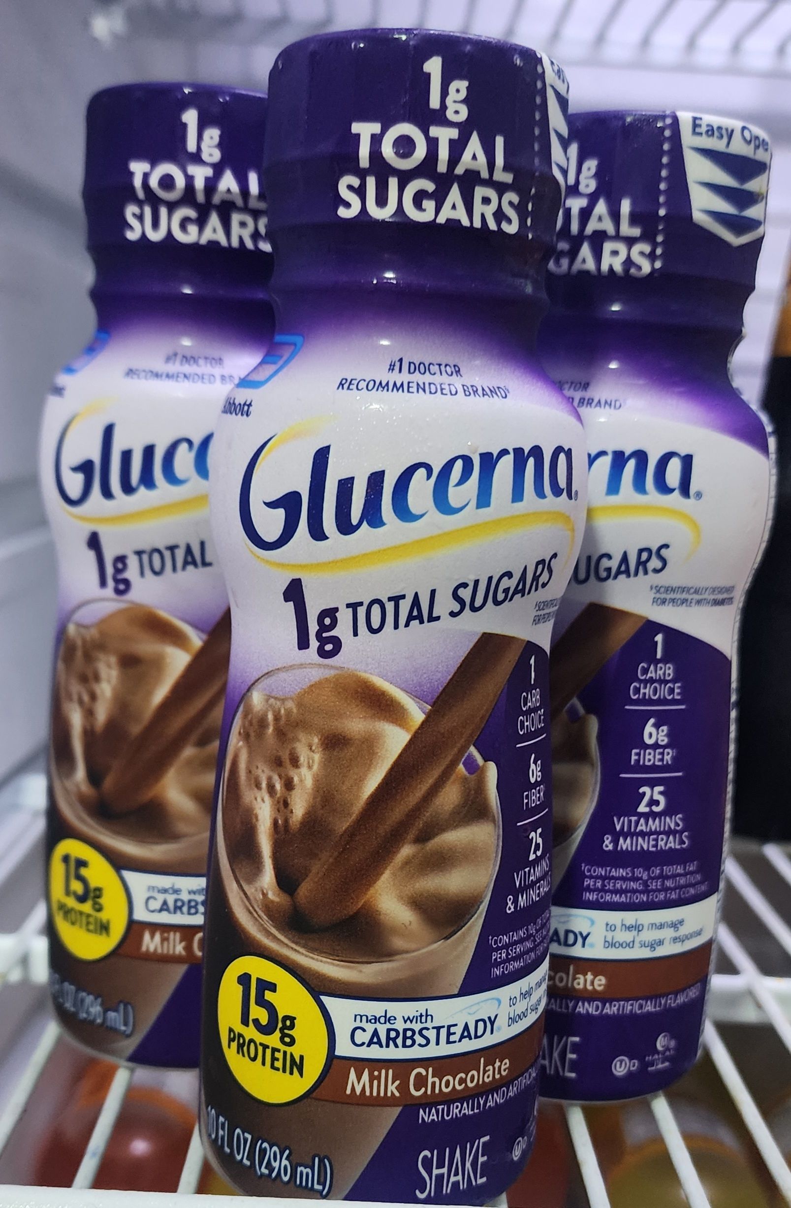 Glucerna 1g total sugar milk chocolate shake 10 oz_0