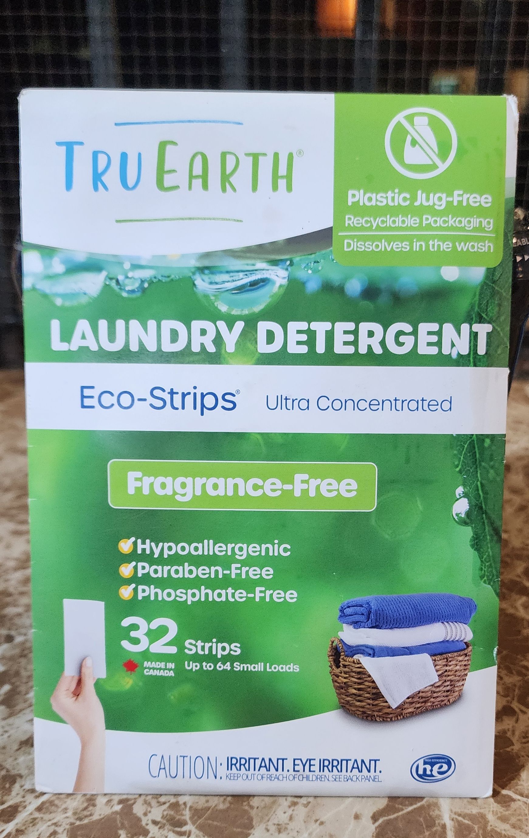 Truth Earth laundry detergent Eco strips fragrance free 32 strips per pk_0