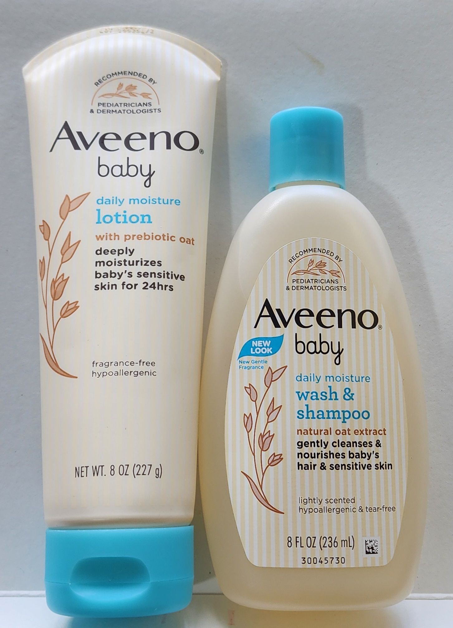Aveeno baby daily moisture wash&shampoo +lotion  combo _0