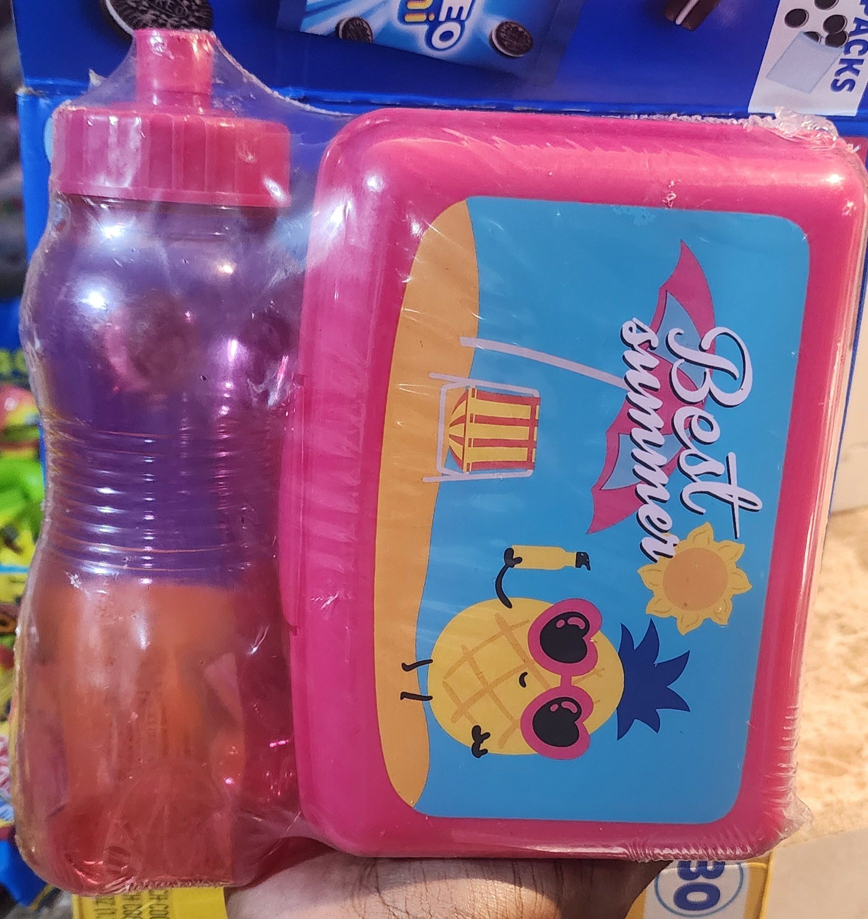 Best summer bowl&bottle 2 piece set (pink)_0