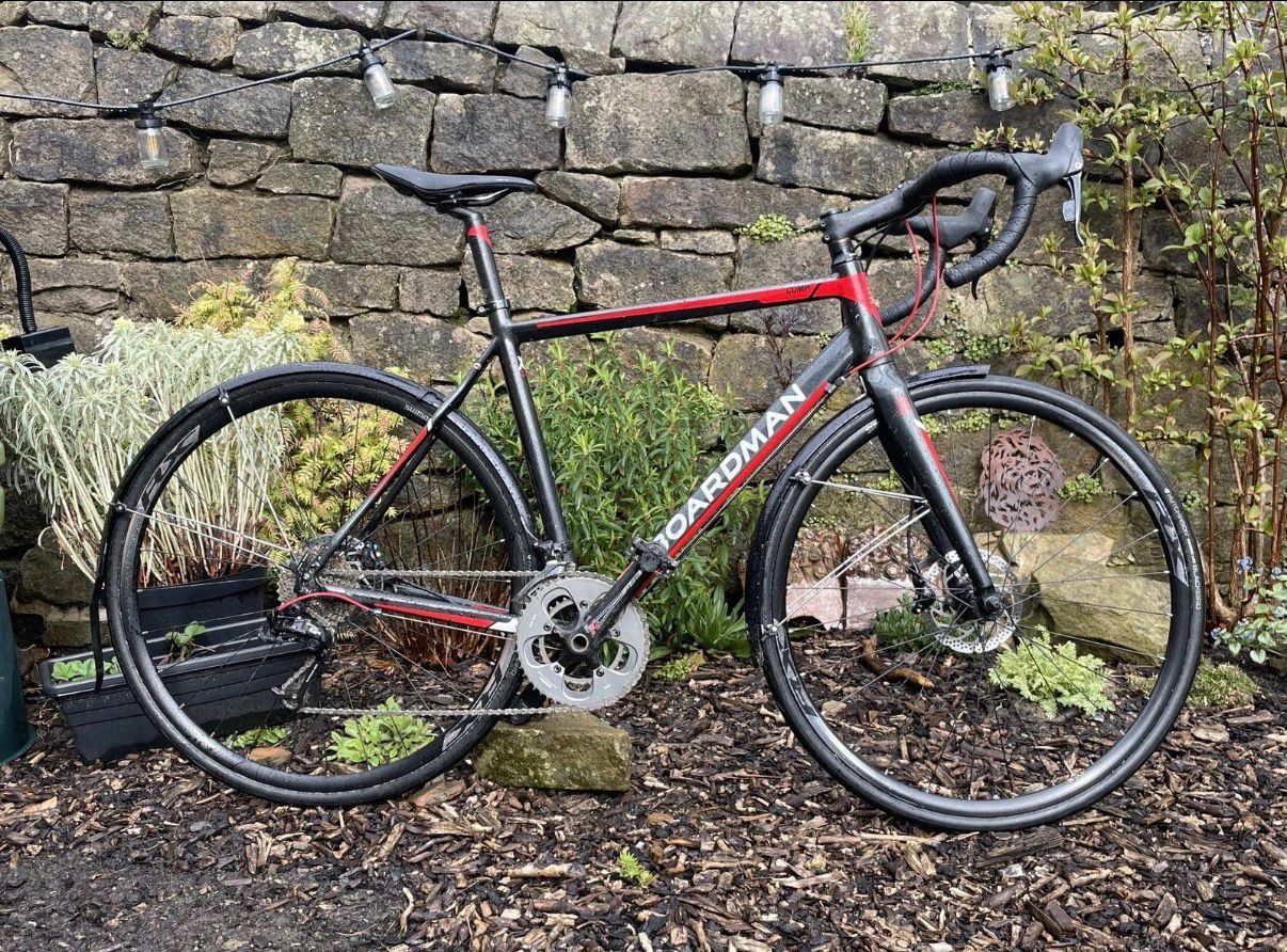 Boardman X7 Road Comp Disc – Upgraded Performance Road/CX Bike (Medium) + Extra Wheelset_0