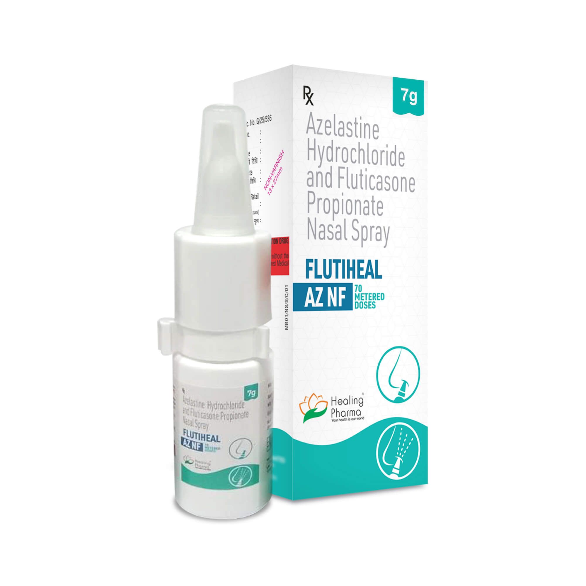 Azelastine Hydrochloride 0.14% W/W + Fluticasone Propionate 0.05% W/W Nasal Spray 0.14% Inhaler_0