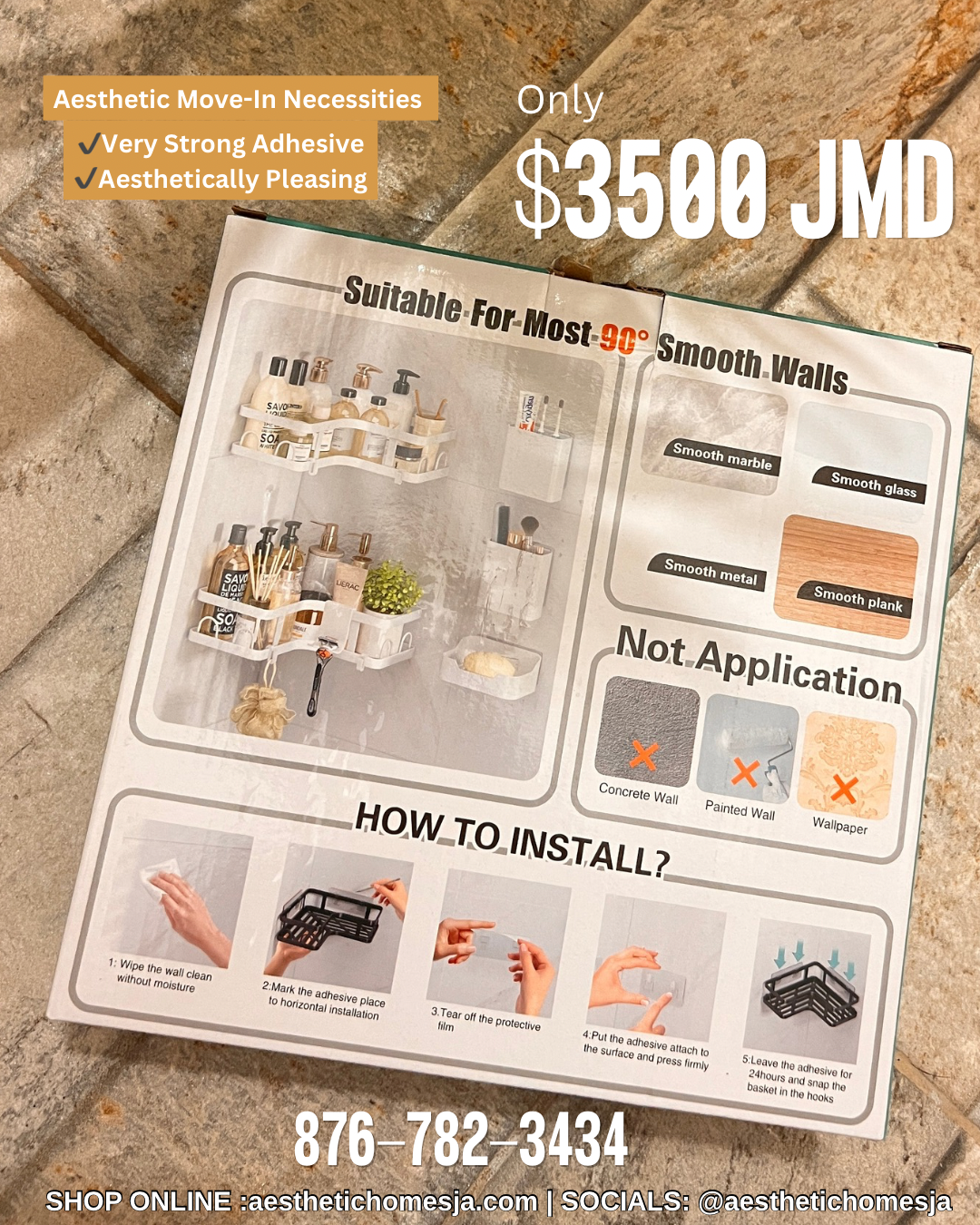 Aesthetic Corner Shower Caddy_1