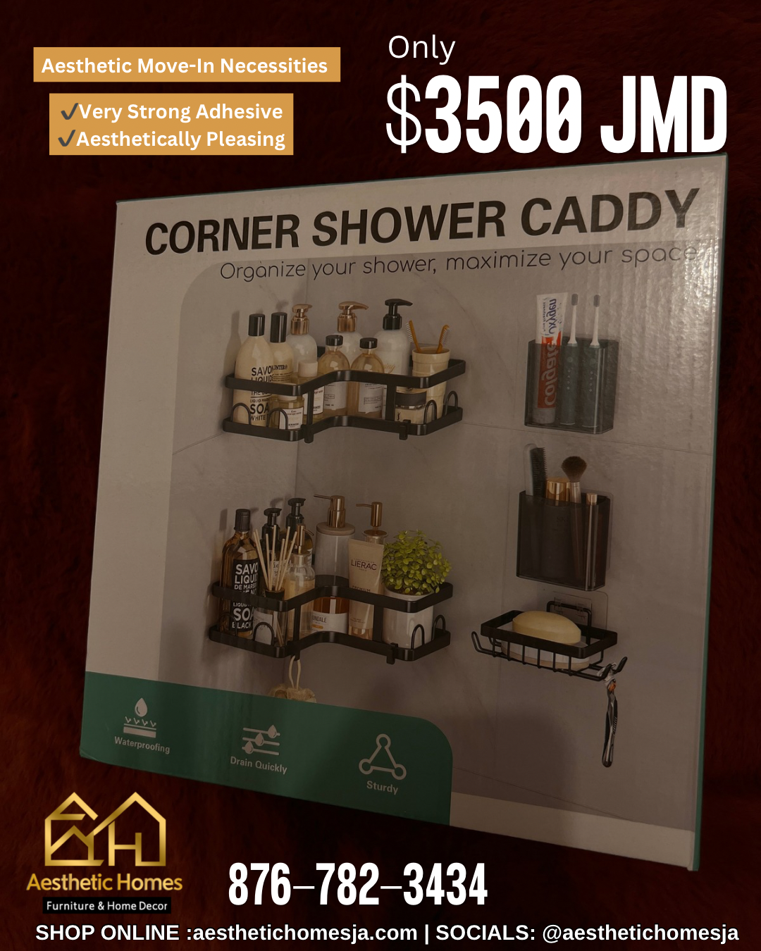 Aesthetic Corner Shower Caddy_2