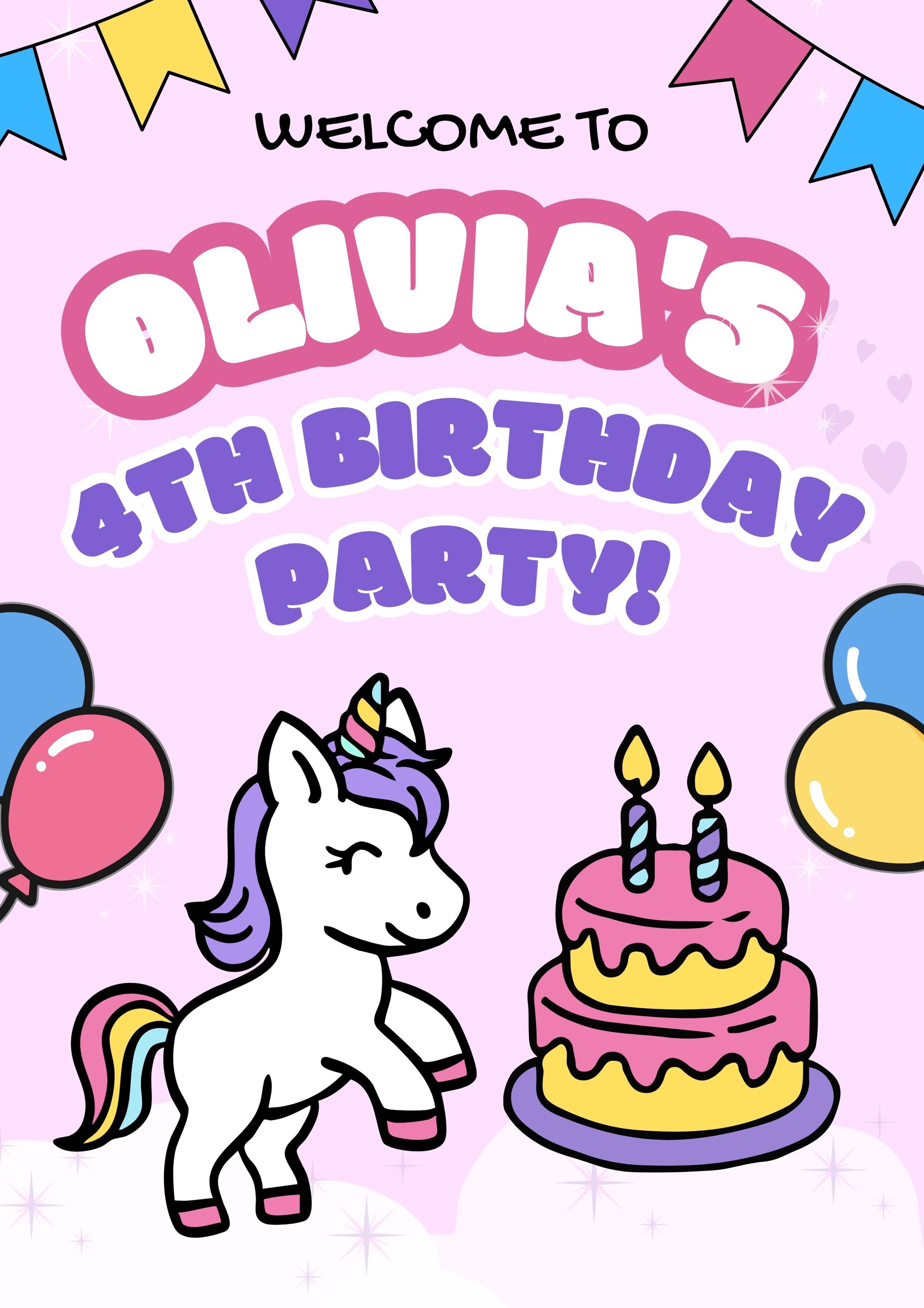 Customize Birthday Foam Board Poster Welcome Sign_1