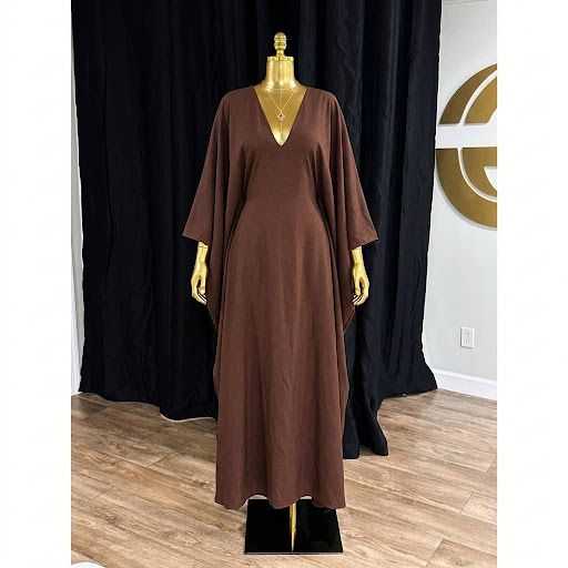 Robe longue marron_0