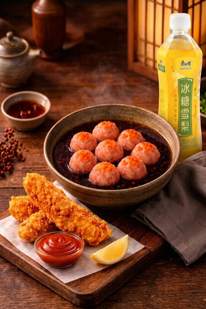 VS - Tobiko Prawn Paste Ball Soup (飞鱼子虾滑汤 ）_0