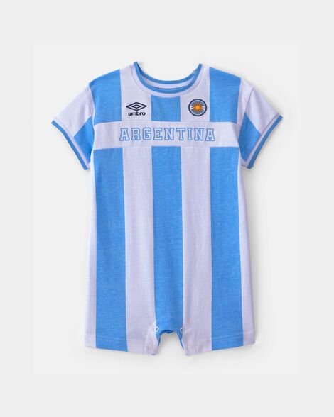 Baby Umbro Argentina Soccer Romper - Light Blue/White_0