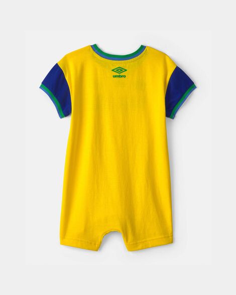 Baby Umbro Brazil Soccer Romper - Blue/Yellow/Green_1