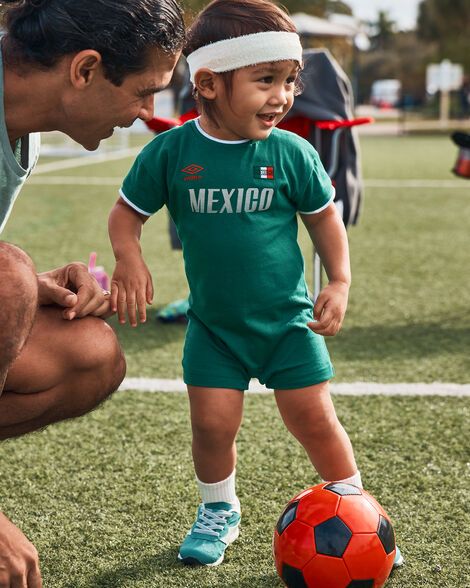 Baby Umbro Mexico Soccer Romper - Green_3