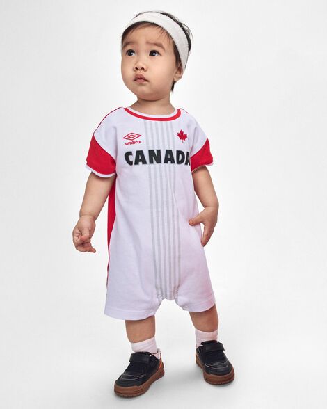 Baby Umbro Canada Soccer Romper - Red/White_2