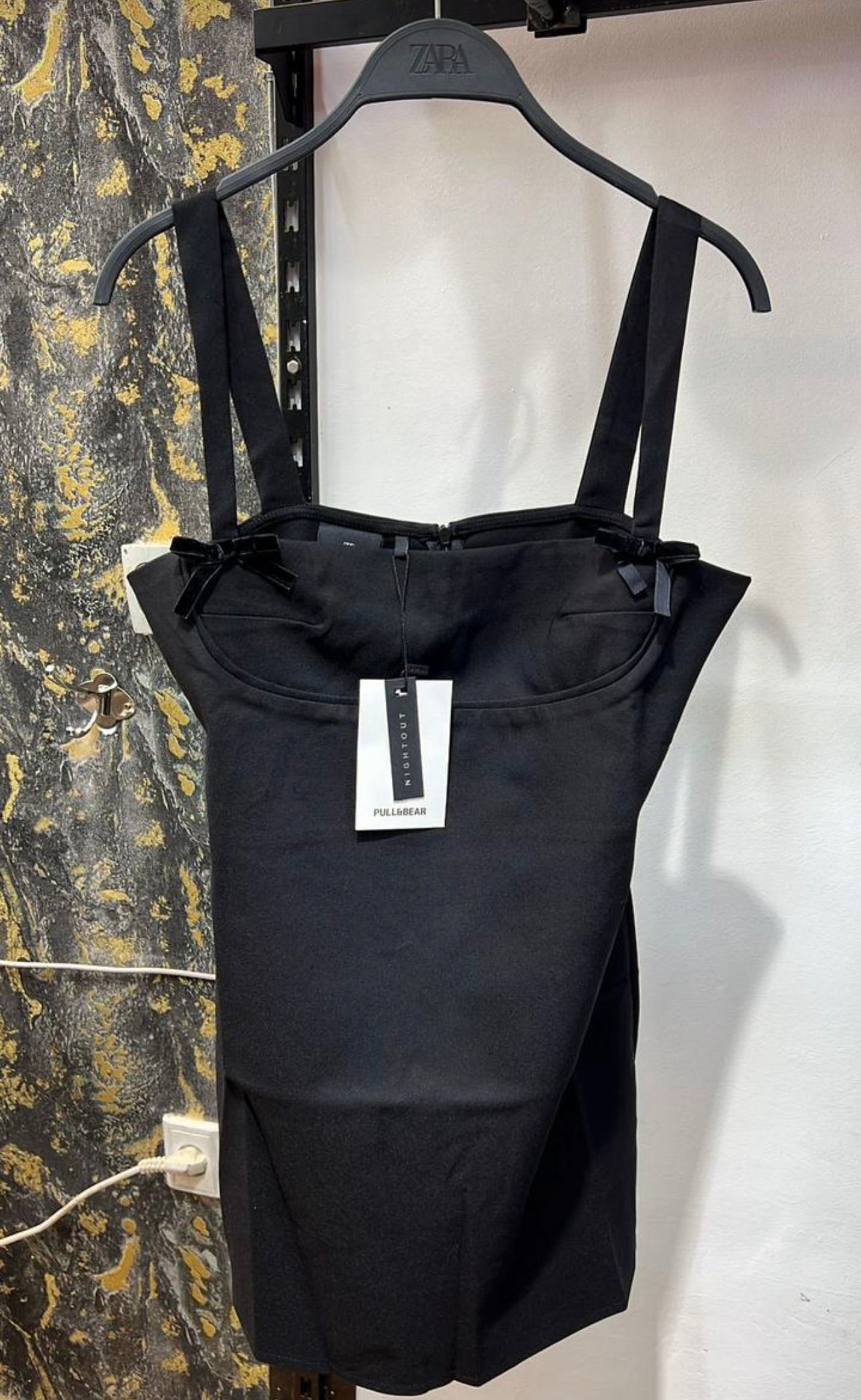 Robe Courte Noire à Noeuds - Style Coquette Chic_1