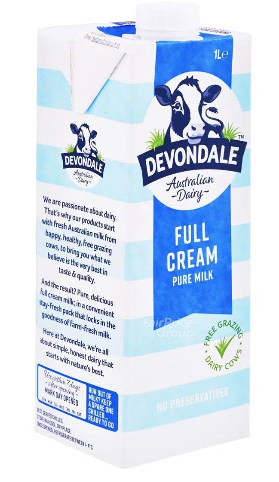 UHT Full Cream Milk - Devondale_0