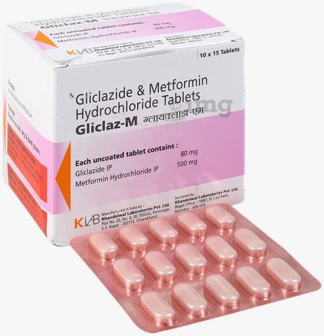 Gliclazide + Metformin Hydrochloride Tablets 500 Mg Tablet_0