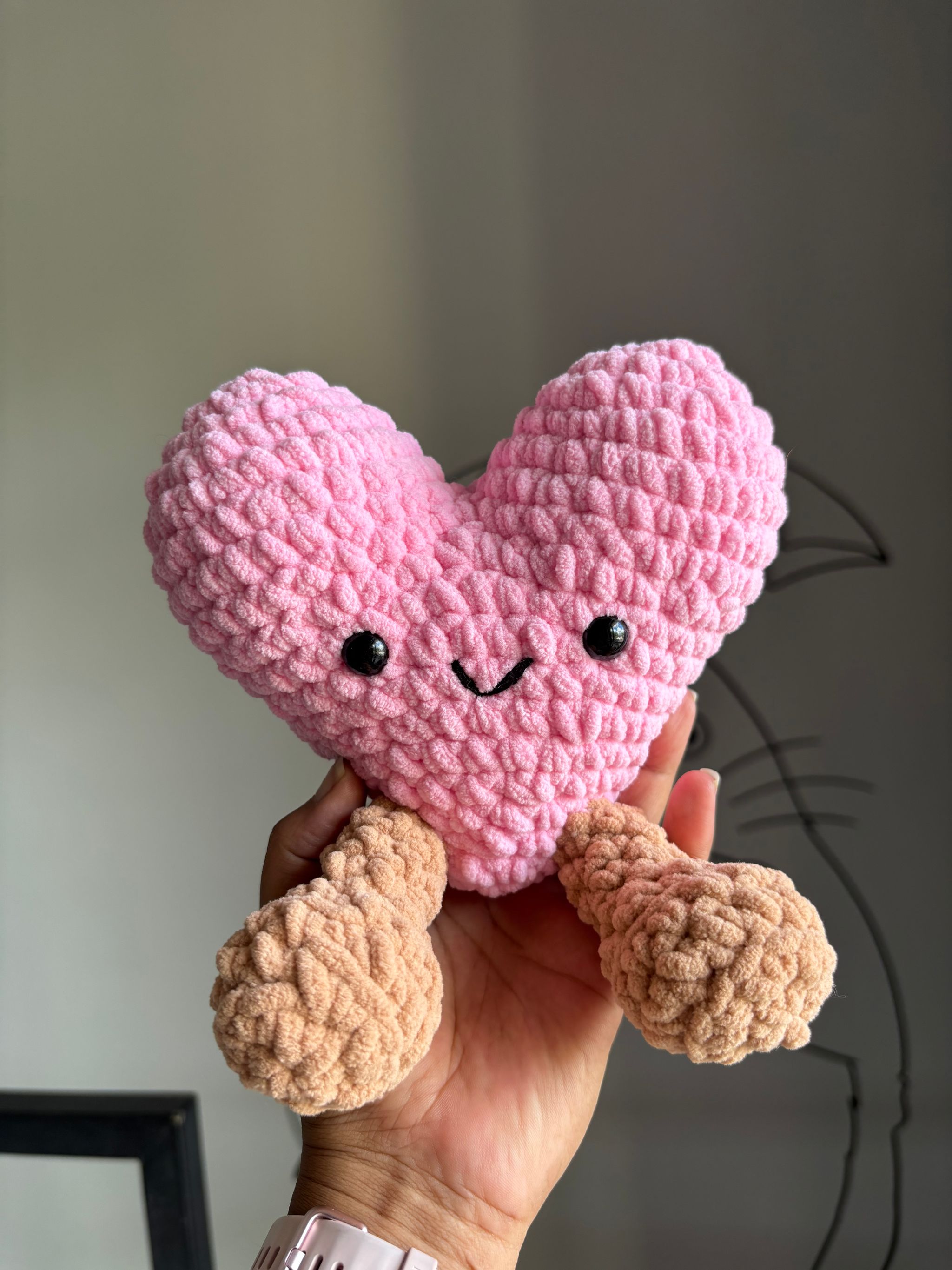 Jellycat heart crochet plushie_0