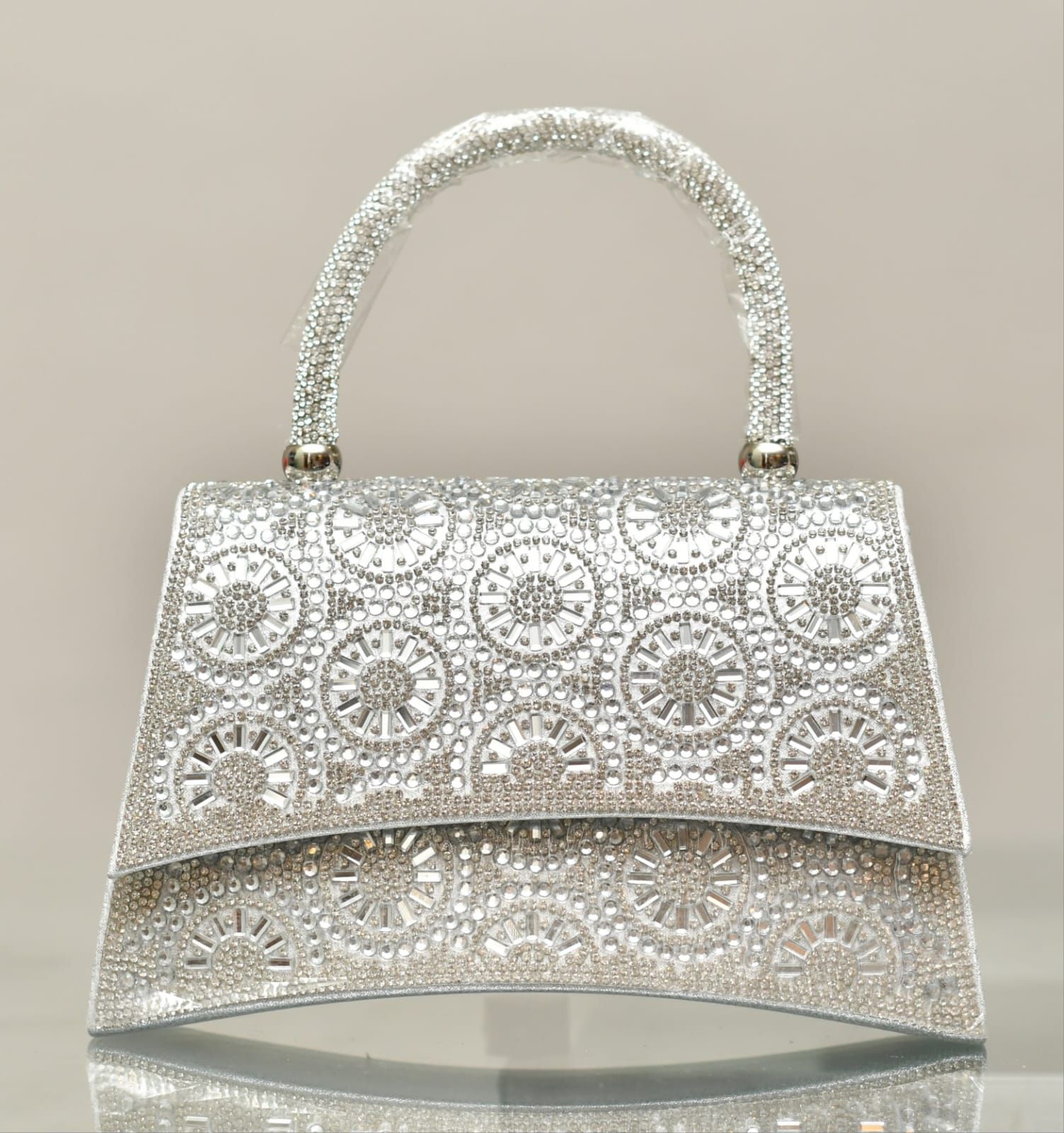 Crystal Top-Handle Evening Bag_0