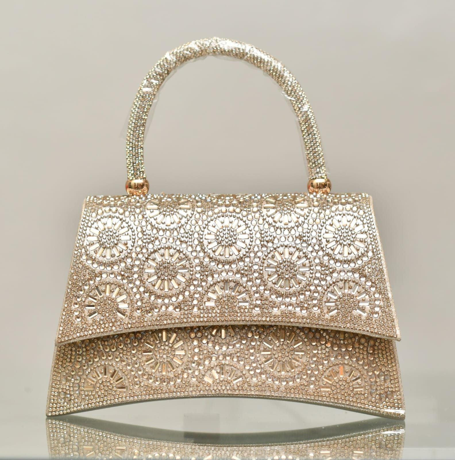 Crystal Top-Handle Evening Bag_0