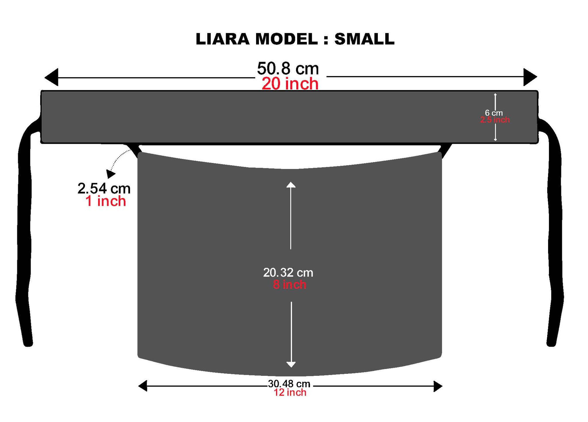 Small Normal Double Elastic Niqab (8inch /12inch)_3