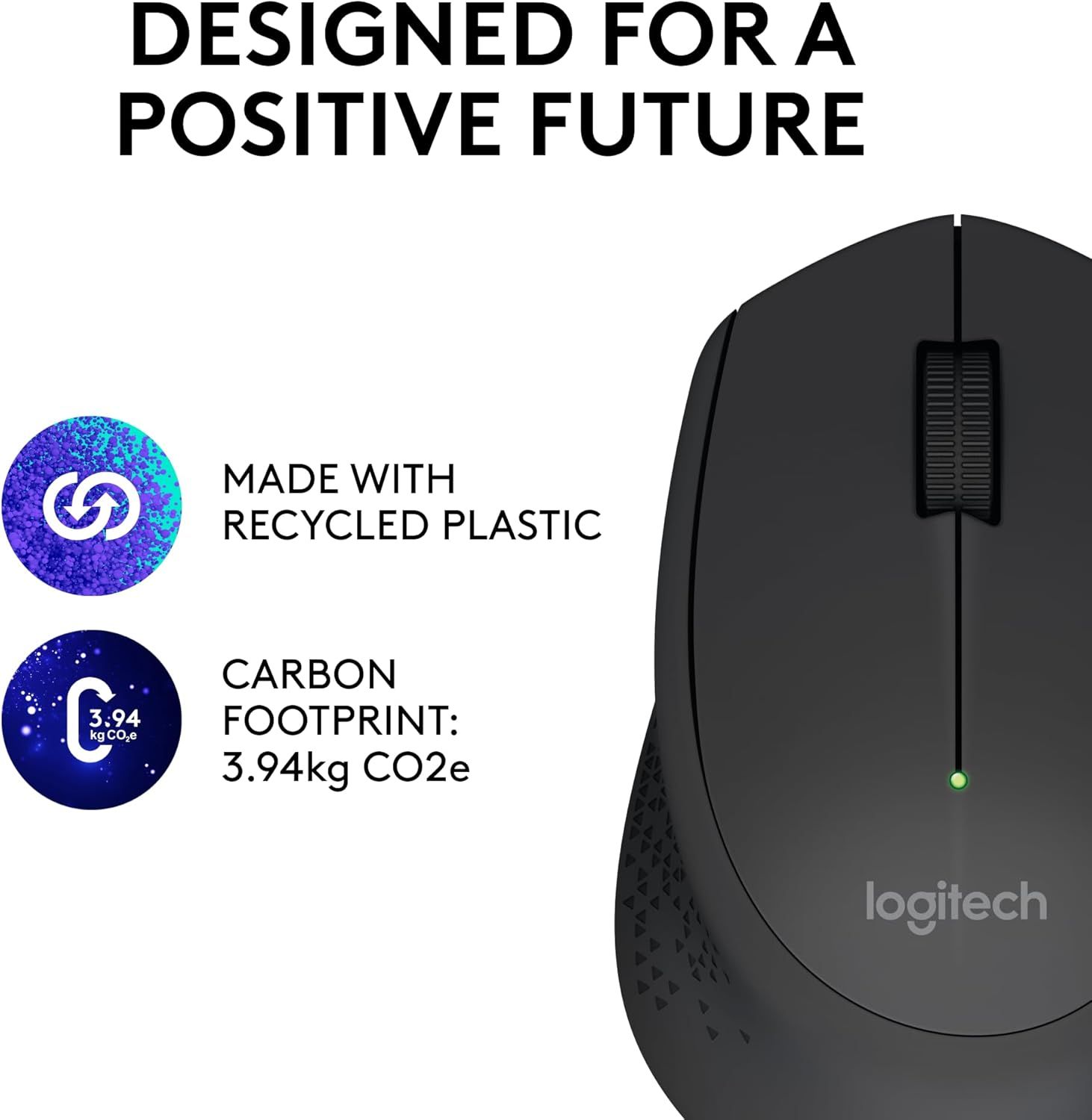 LOGITECH M280 COMFORT / 1000 DPI / 3 BOTONES / WIRELESS USB / INALAMBRICO / BLACK_4