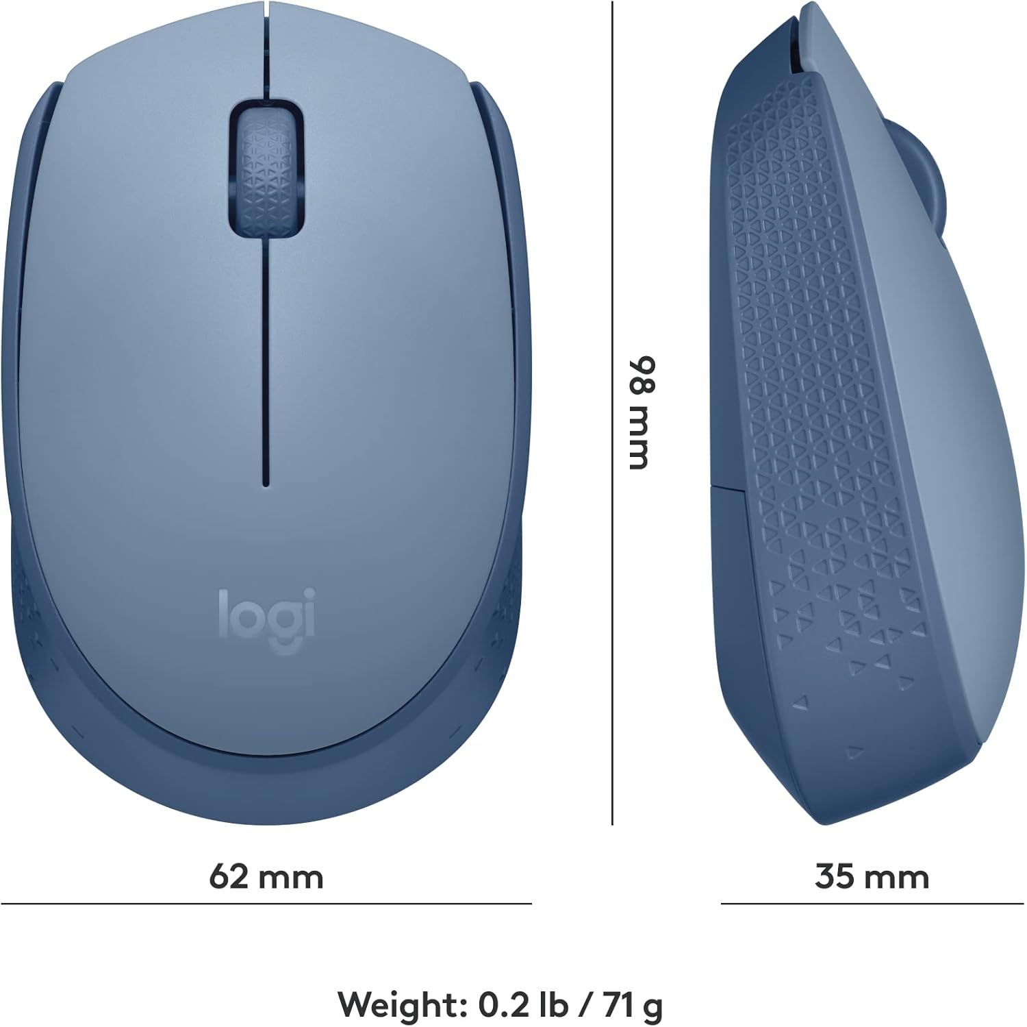 LOGITECH M170 / 1000 DPI / 3 BOTONES / WIRELESS USB / INALAMBRICO / BLUE_1