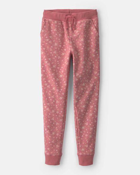 Girls Floral Drawstring Knit Joggers - 5 Colours_4