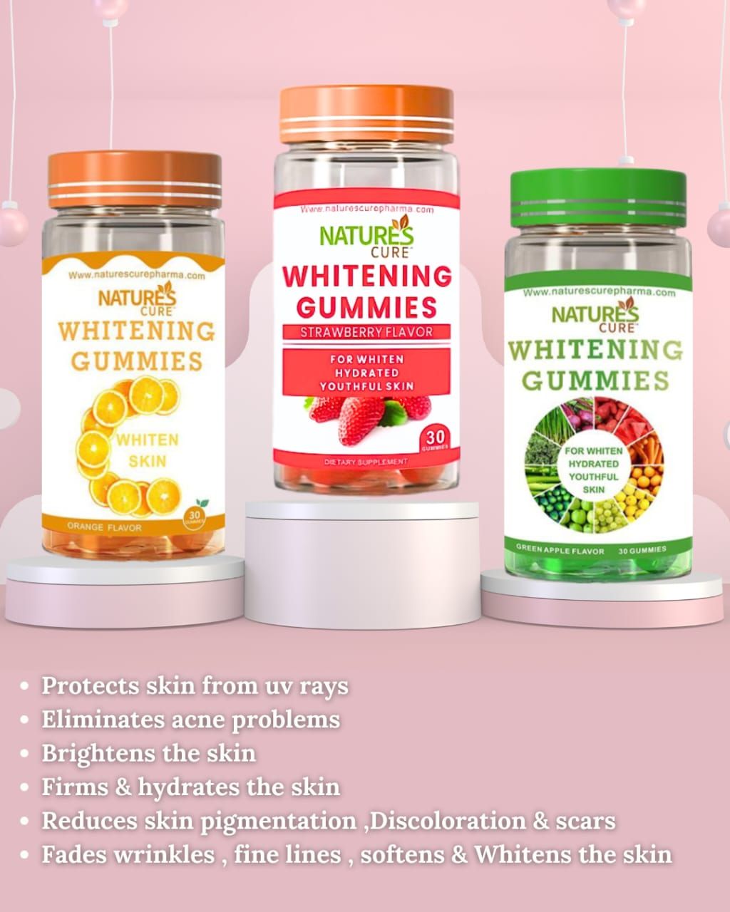 Skin whitening gummies 3set_0