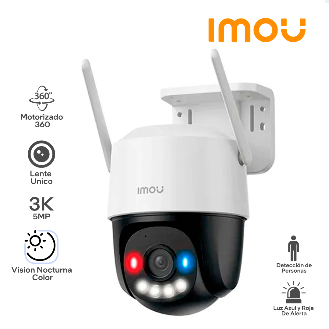 IMOU CRUISER SC 3K / RESOLUCION 3K 5MP / MOTORIZADA 360 / WIFI / EXTERIOR / TECNOLOGIA AI / DETECCION DE PERSONAS Y VEHICULOS_0
