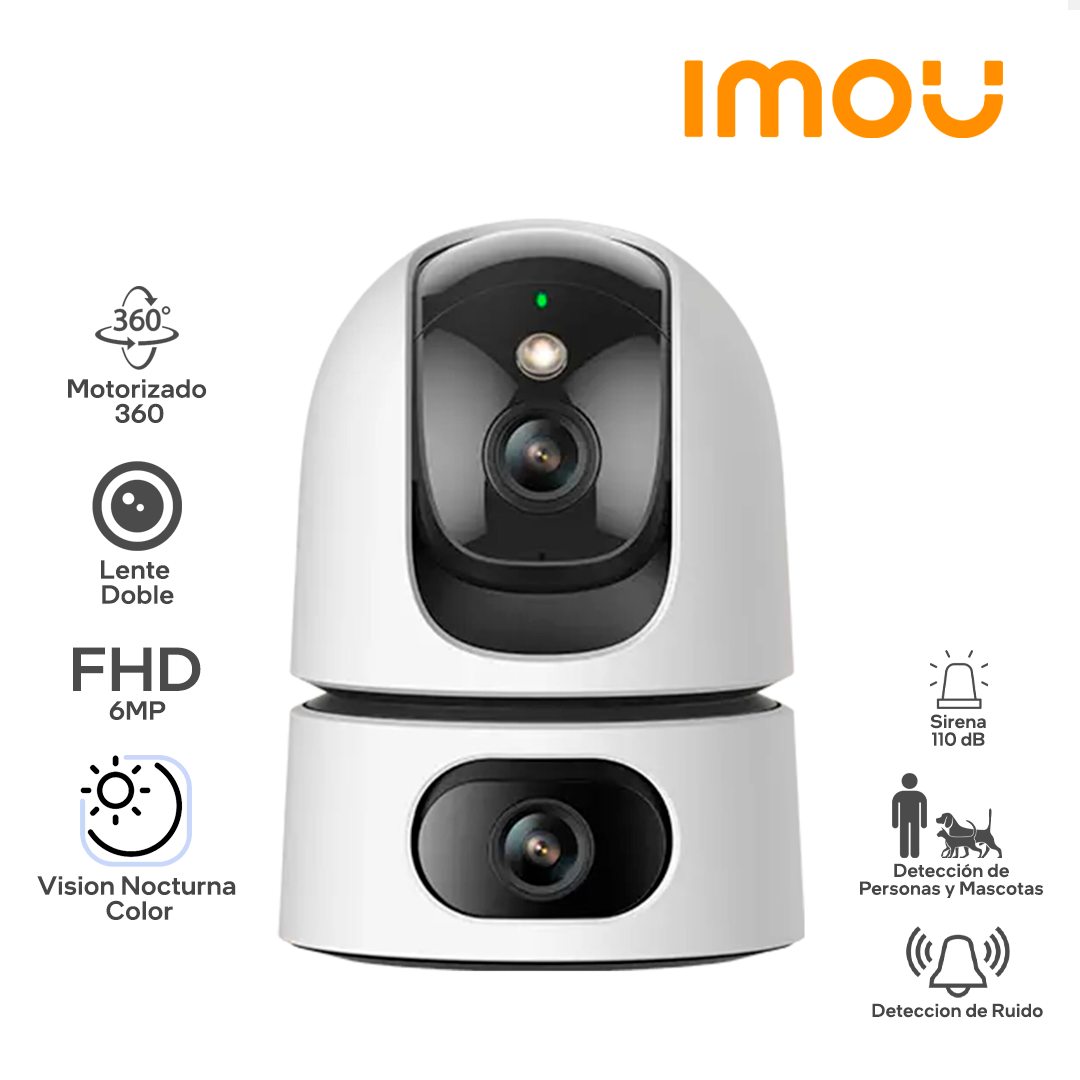 IMOU RANGER DUAL 6 MP / RESOLUCION FHD 6MP / MOTORIZADA 360 / WIFI / INTERIOR / TECNOLOGIA AI / DETECCION DE PERSONAS Y MASOTAS / SIRENA 110DB_0