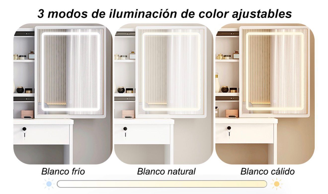Vanity con espejo led ( 3 cambios de luz)  _2
