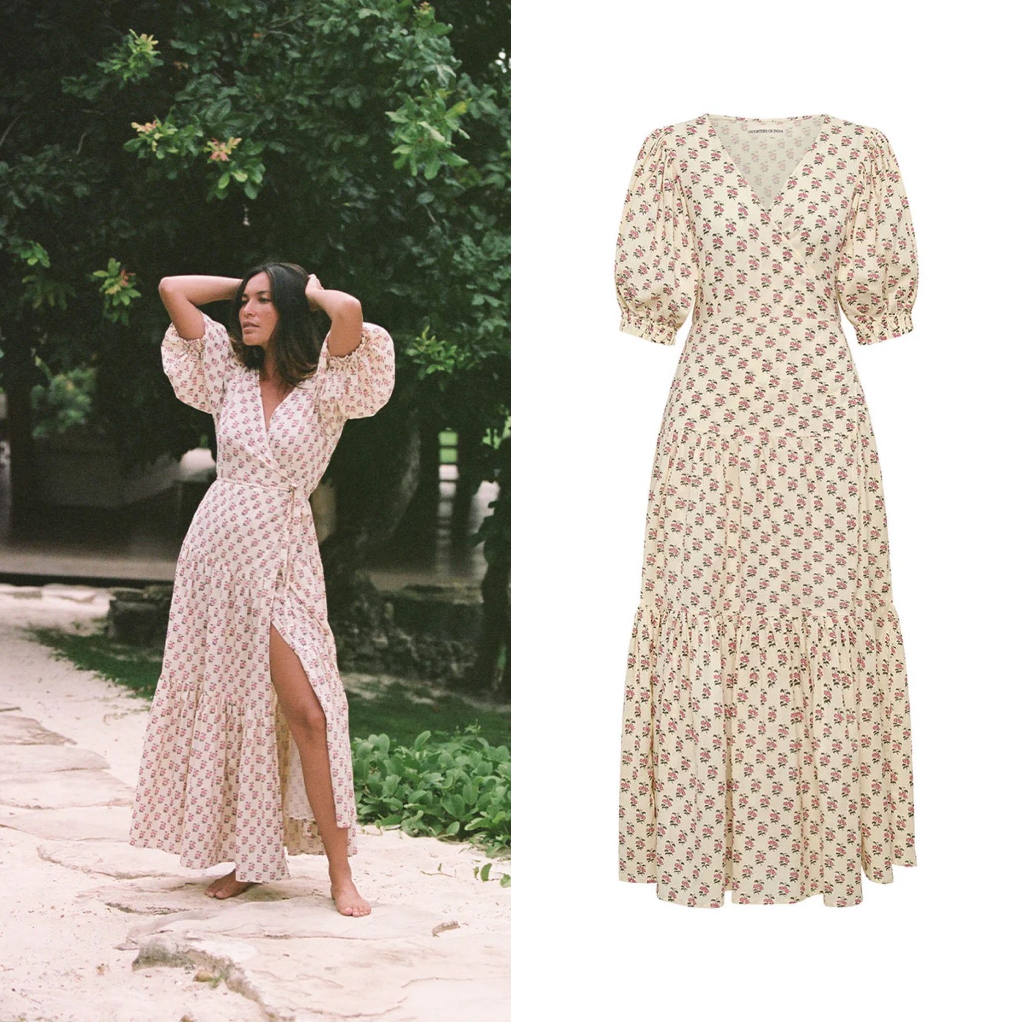 Daughters of India, Zuri Wrap Dress ~ Peony (S)_0