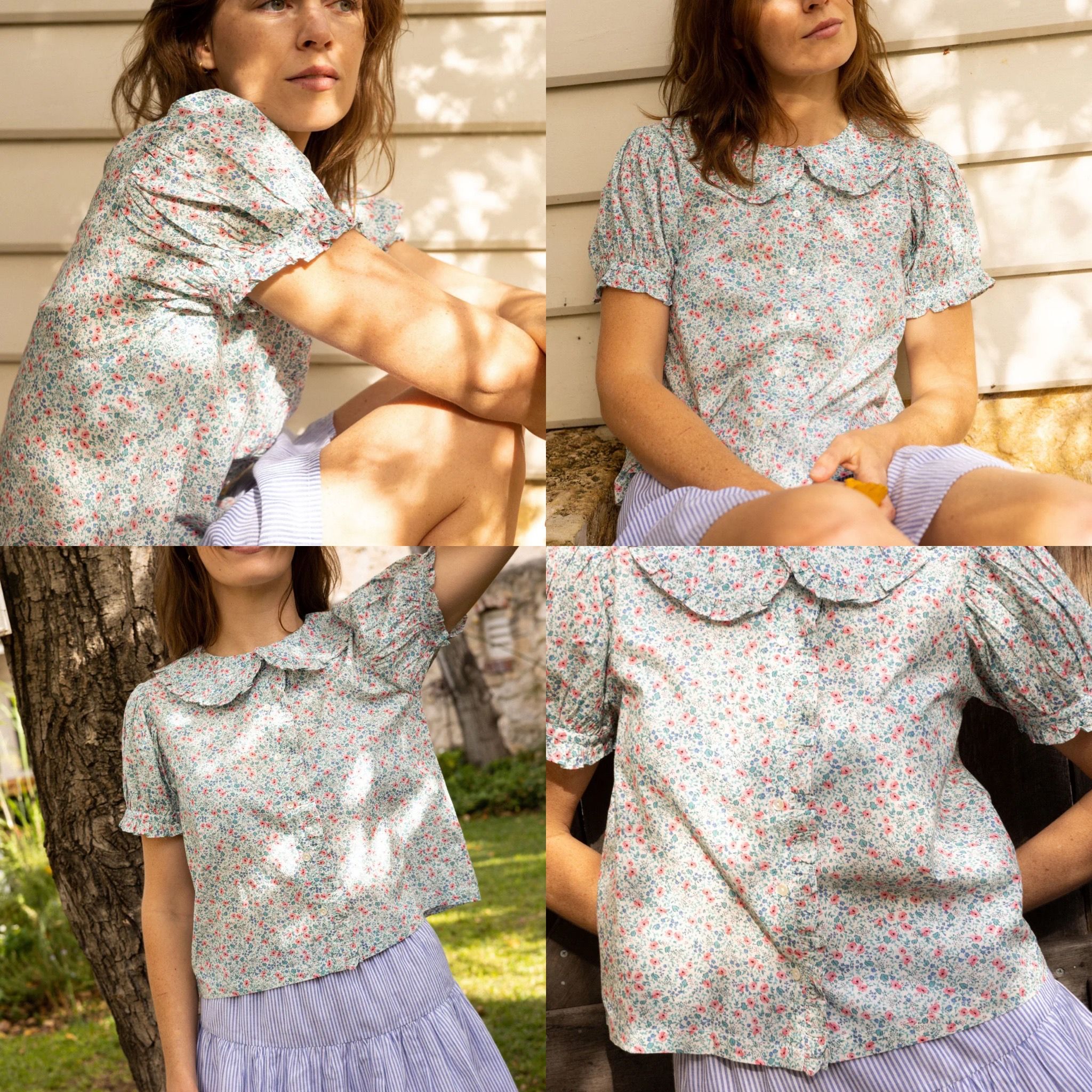Billie Blouse in Cornflower Meadow (S)_0